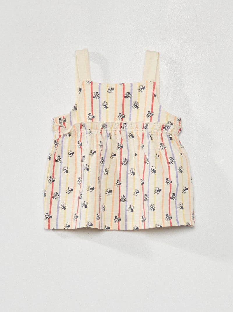 Top de alças com estampado 'Minnie' BRANCO - Kiabi