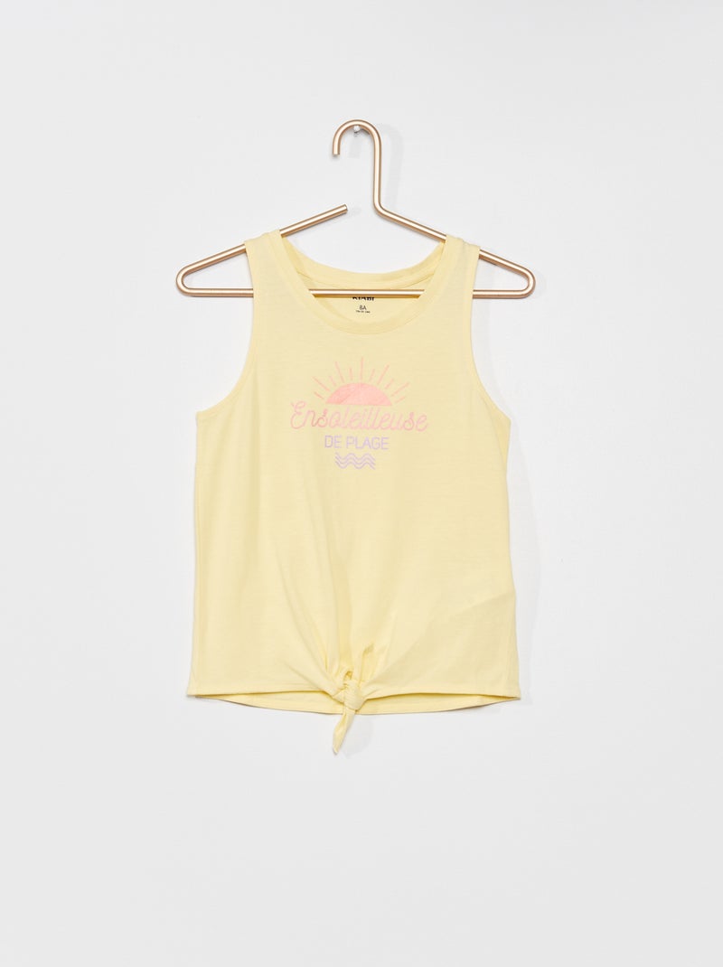 Top de alças com laço de fantasia AMARELO - Kiabi