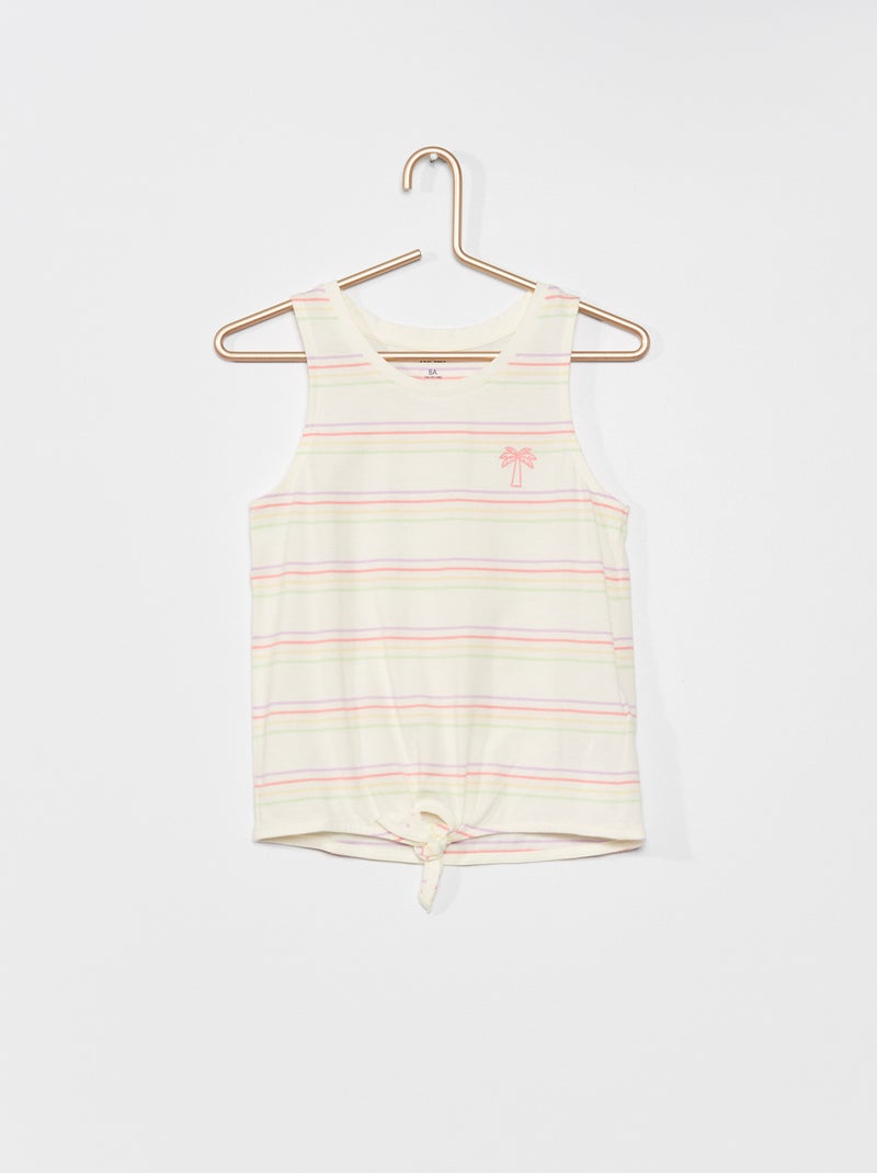 Top de alças com laço de fantasia BRANCO - Kiabi