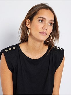 Top de alças com ombreiras - Kiabi