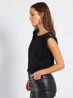 Top de alças com ombreiras - Kiabi