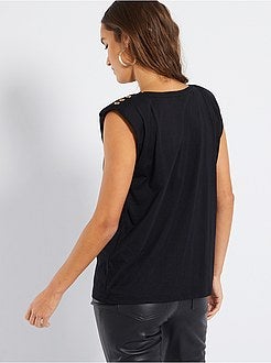 Top de alças com ombreiras - Kiabi