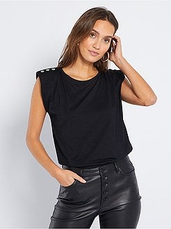 Top de alças com ombreiras - Kiabi