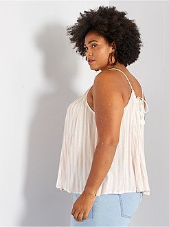 Top de alças com riscas finas - Kiabi