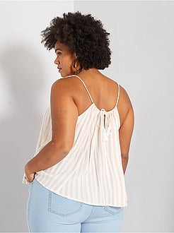 Top de alças com riscas finas - Kiabi