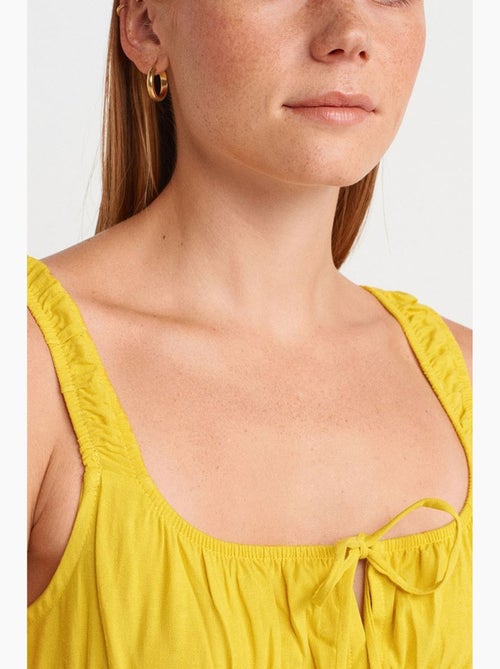 Top de alças curto com laço frontal dilvin - Kiabi