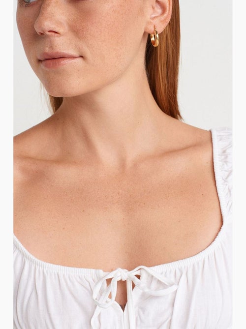 Top de alças curto com laço frontal dilvin - Kiabi