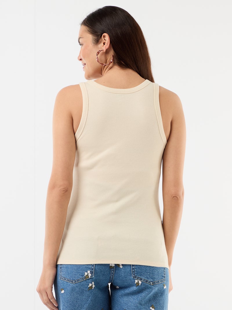 Top de alças de maternidade com cavas americanas Branco - Kiabi
