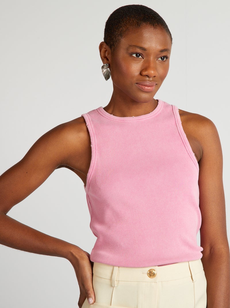 Top de alças efeito vintage ROSA - Kiabi