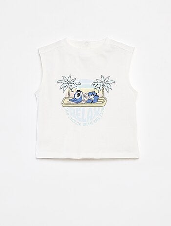 Top de alças em algodão estampado 'Disney'
