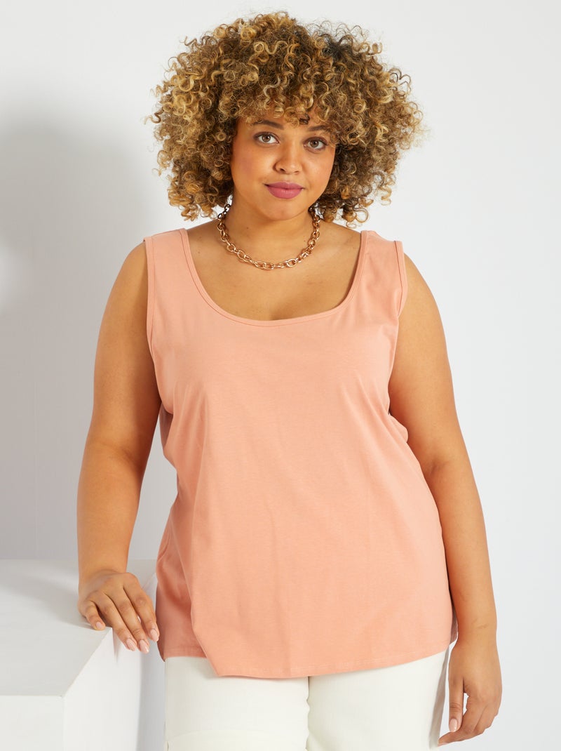Top de alças em jersey LARANJA - Kiabi