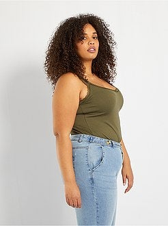 Top de alças em renda - Kiabi