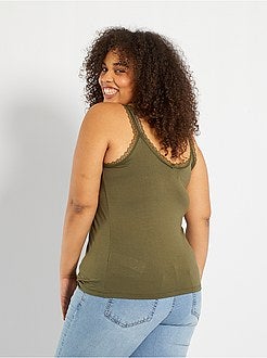 Top de alças em renda - Kiabi