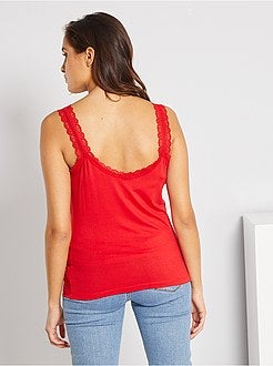 Top de alças em renda - Kiabi