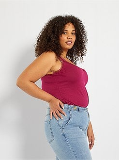 Top de alças em renda - Kiabi