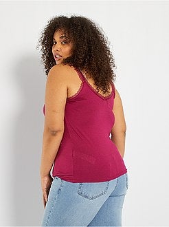 Top de alças em renda - Kiabi