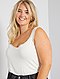     Top de alças em viscose elástica com renda vista 1

