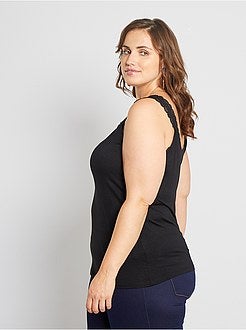 Top de alças em viscose elástica com renda - Kiabi