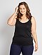     Top de alças em viscose elástica com renda vista 1

