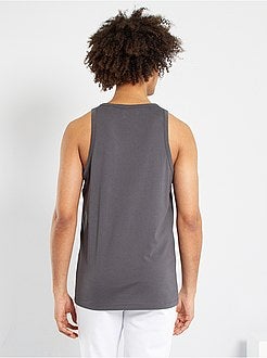 Top de alças estampado 'Produkt' conceção ecológica - Kiabi