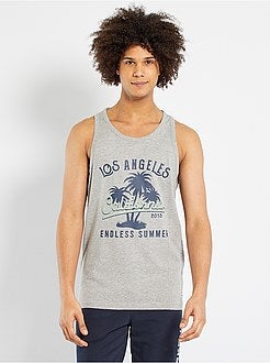 Top de alças estampado 'Produkt' conceção ecológica - Kiabi