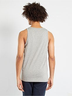 Top de alças estampado 'Produkt' conceção ecológica - Kiabi