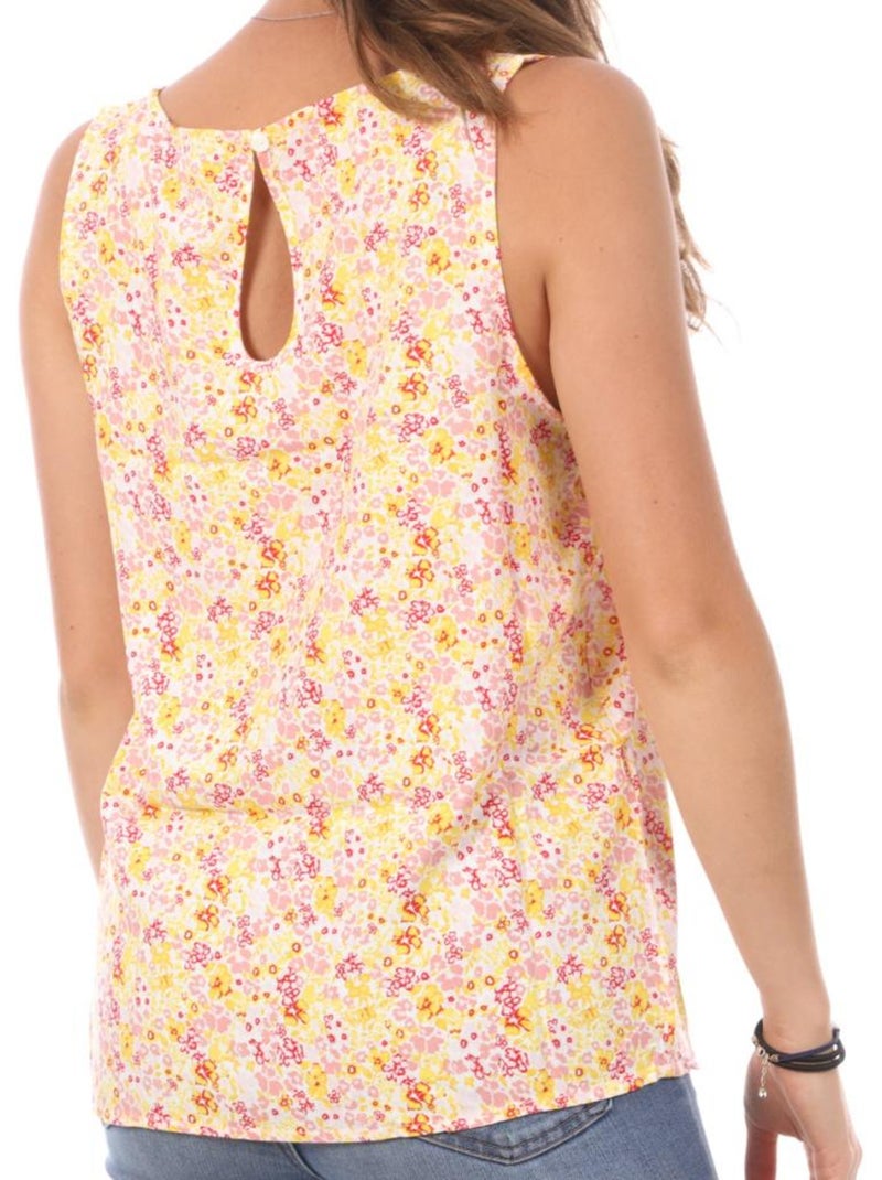 Top de Alças Estampado Vero Moda Easy para Mulher Amarelo/Rosa Amarelo - Kiabi