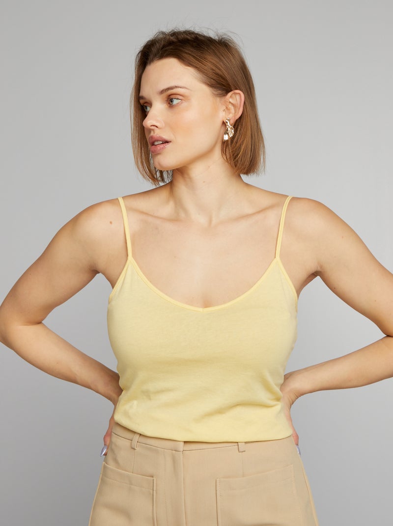 Top de alças finas AMARELO - Kiabi