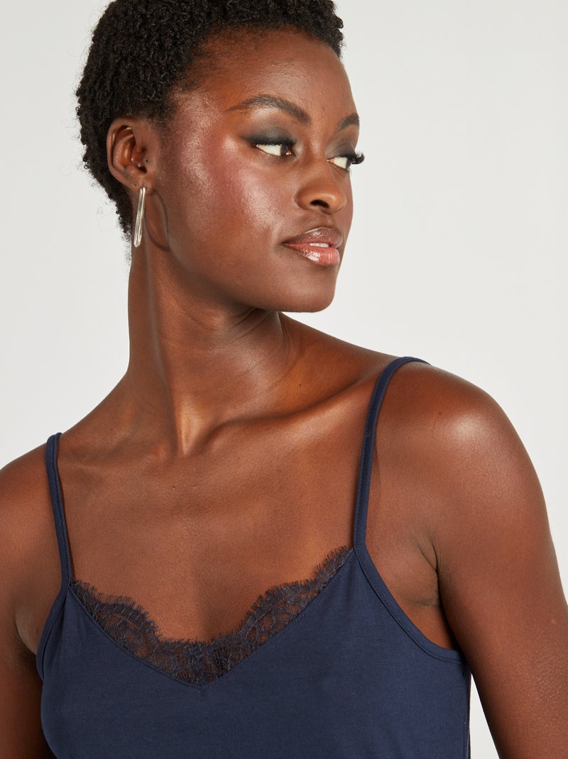 Top de alças finas AZUL - Kiabi