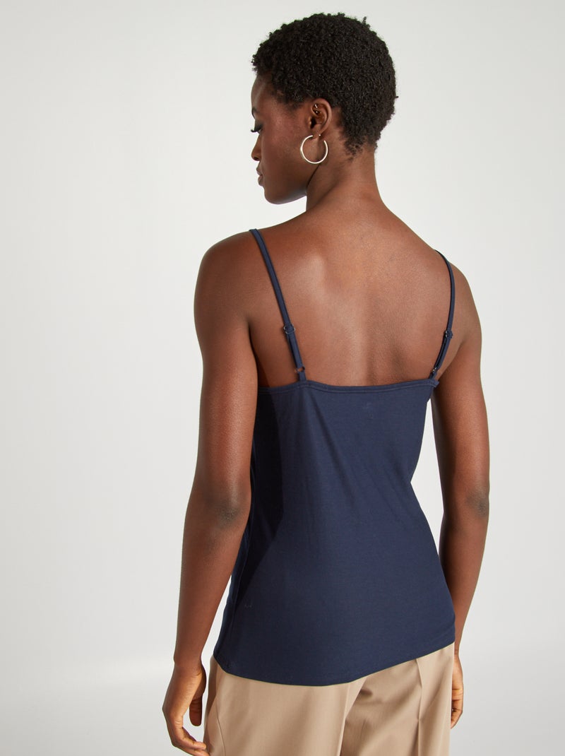 Top de alças finas AZUL - Kiabi