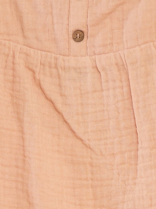 Top de alças finas em gaze de algodão - Kiabi