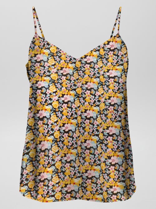 Top de alças finas estampado - Kiabi
