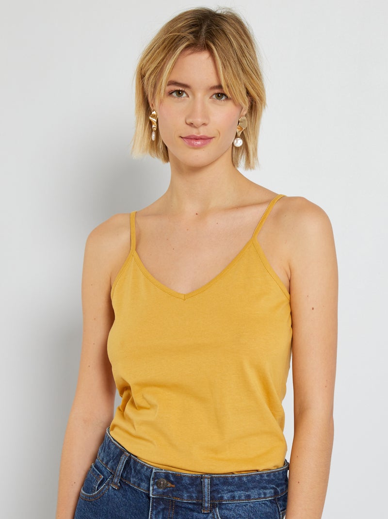 Top de alças finas JAUNE - Kiabi