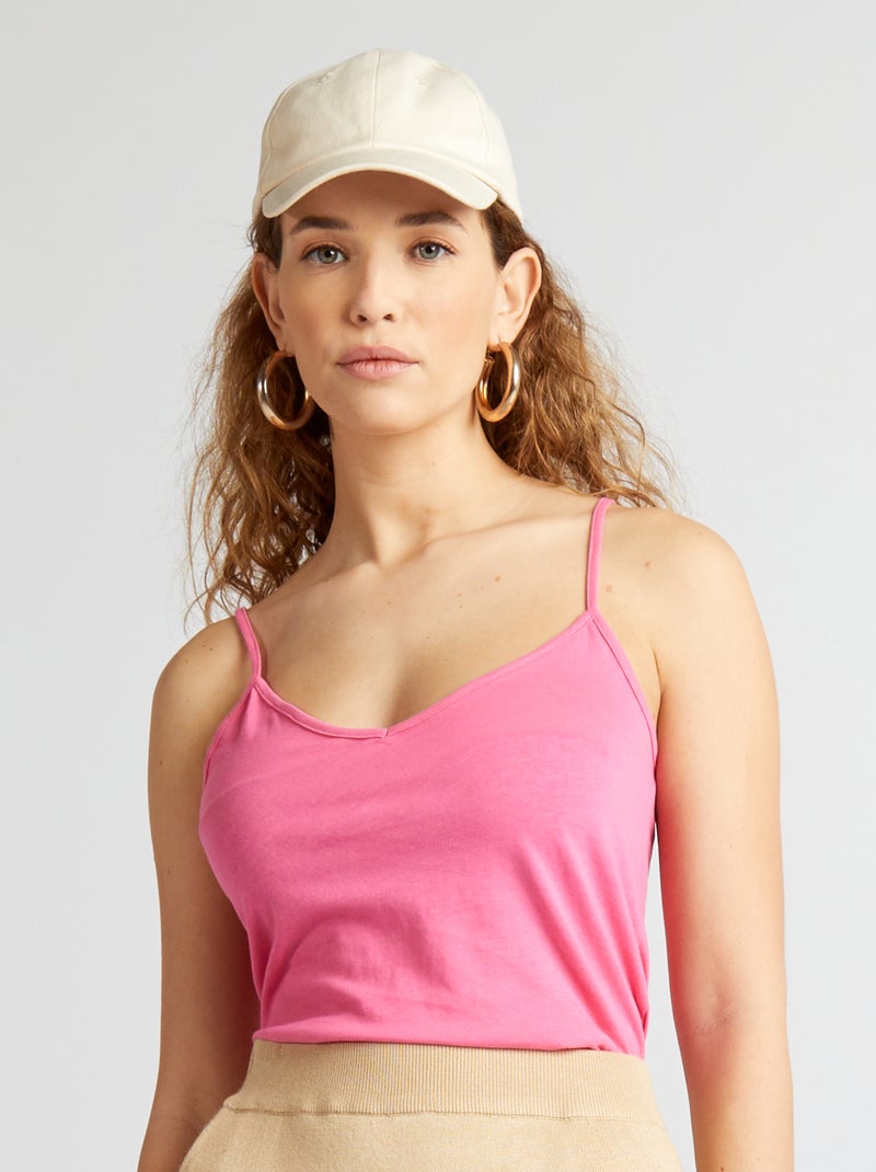 Top de alças finas Rosa - Kiabi