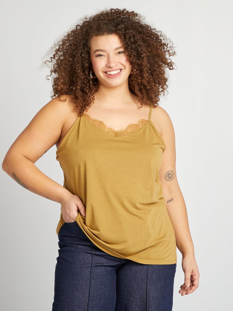 Top de alças finas VERDE - Kiabi