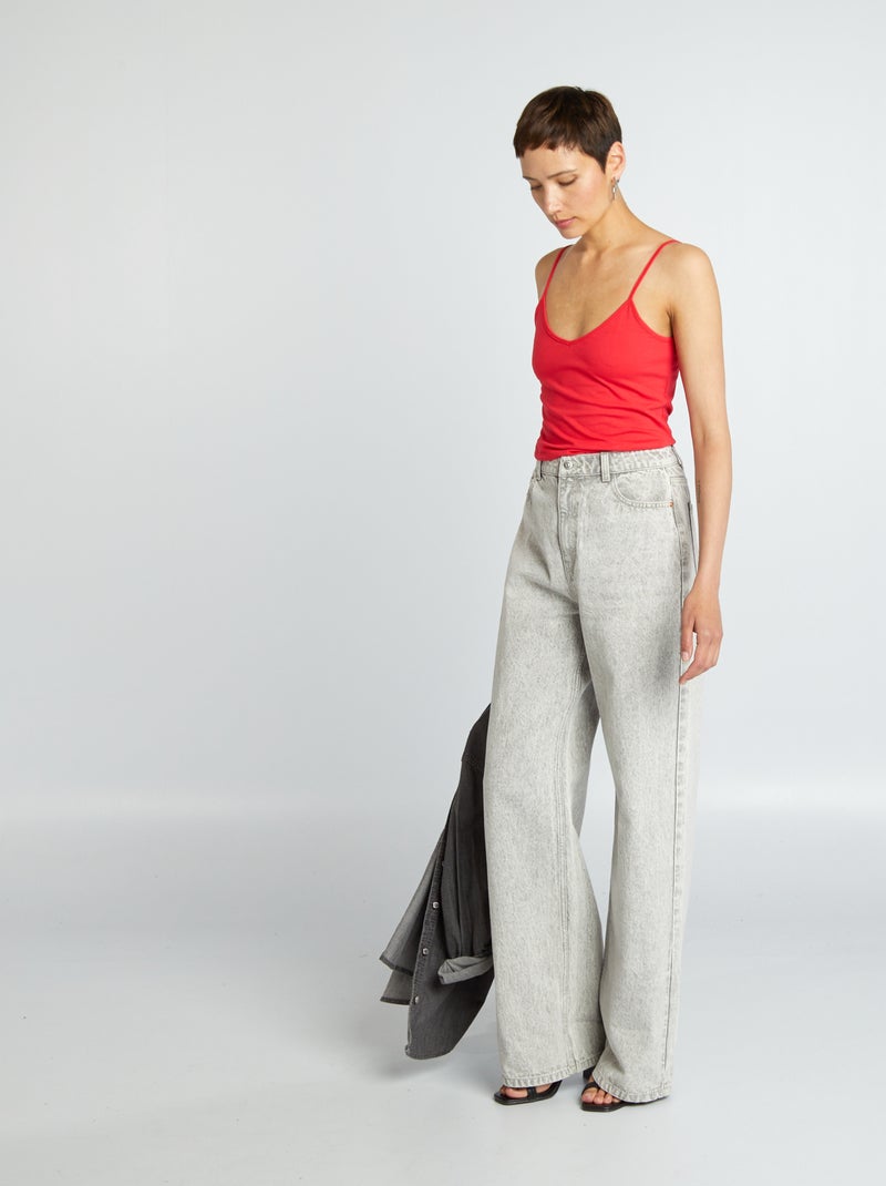 Top de alças finas Vermelho - Kiabi