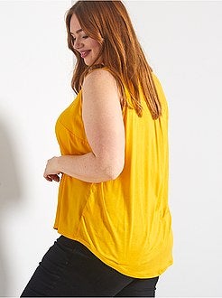 Top de alças fluido bi-matéria - Kiabi