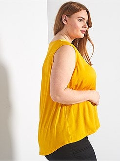 Top de alças fluido bi-matéria - Kiabi