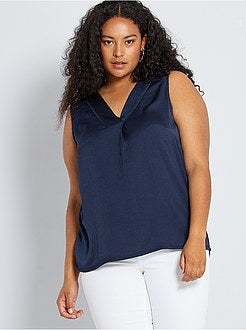 Top de alças fluido bi-matéria - Kiabi