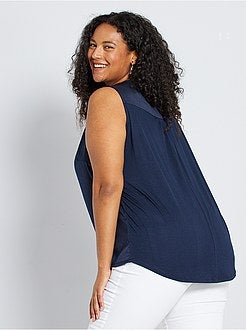 Top de alças fluido bi-matéria - Kiabi