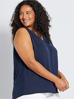 Top de alças fluido bi-matéria - Kiabi