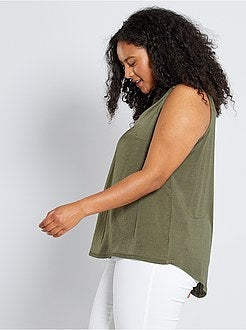 Top de alças fluido bi-matéria - Kiabi