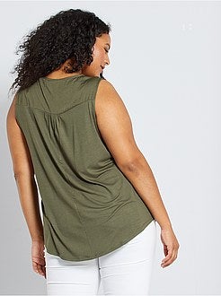 Top de alças fluido bi-matéria - Kiabi