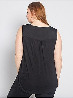 Top de alças fluido bi-matéria - Kiabi