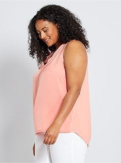 Top de alças fluido bi-matéria - Kiabi