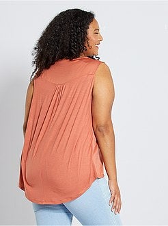 Top de alças fluido bi-matéria - Kiabi