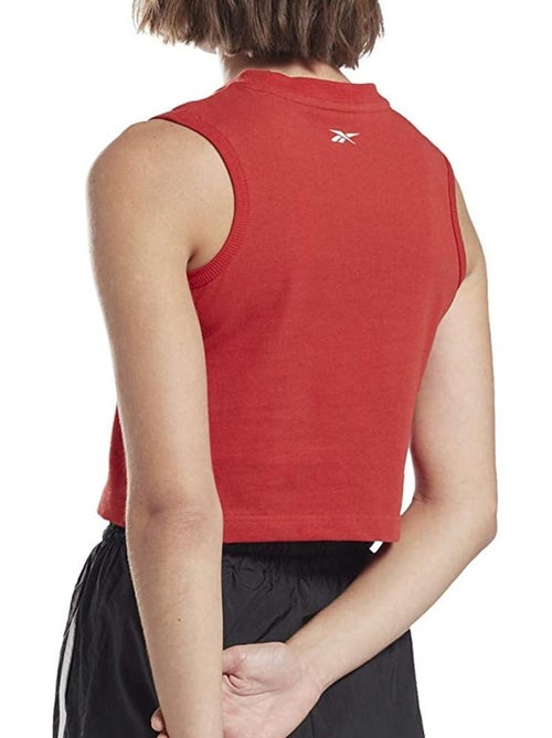 Top de alças gráfico vermelho reebok para mulher - Kiabi Top de alças gráfico vermelho reebok para mulher - Kiabi