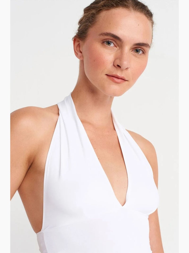 Top de alças halter dilvin Branco - Kiabi