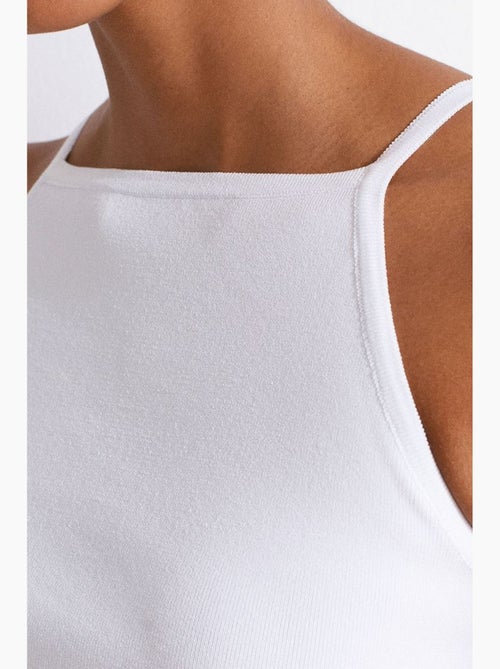Top de alças halter em malha com laço dilvin - Kiabi
