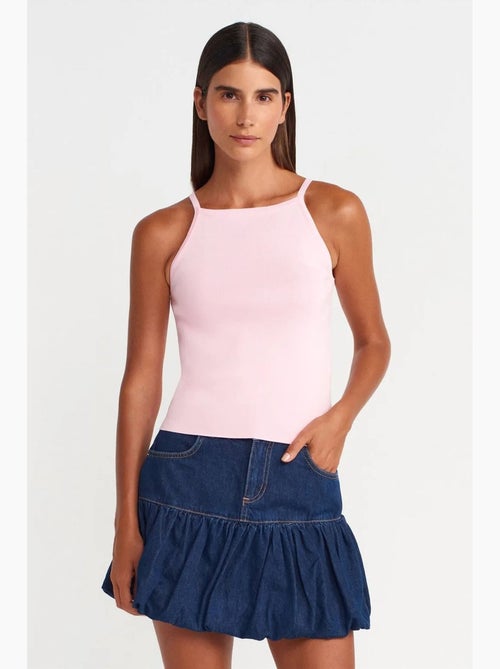 Top de alças halter em malha com laço dilvin - Kiabi Top de alças halter em malha com laço dilvin - Kiabi